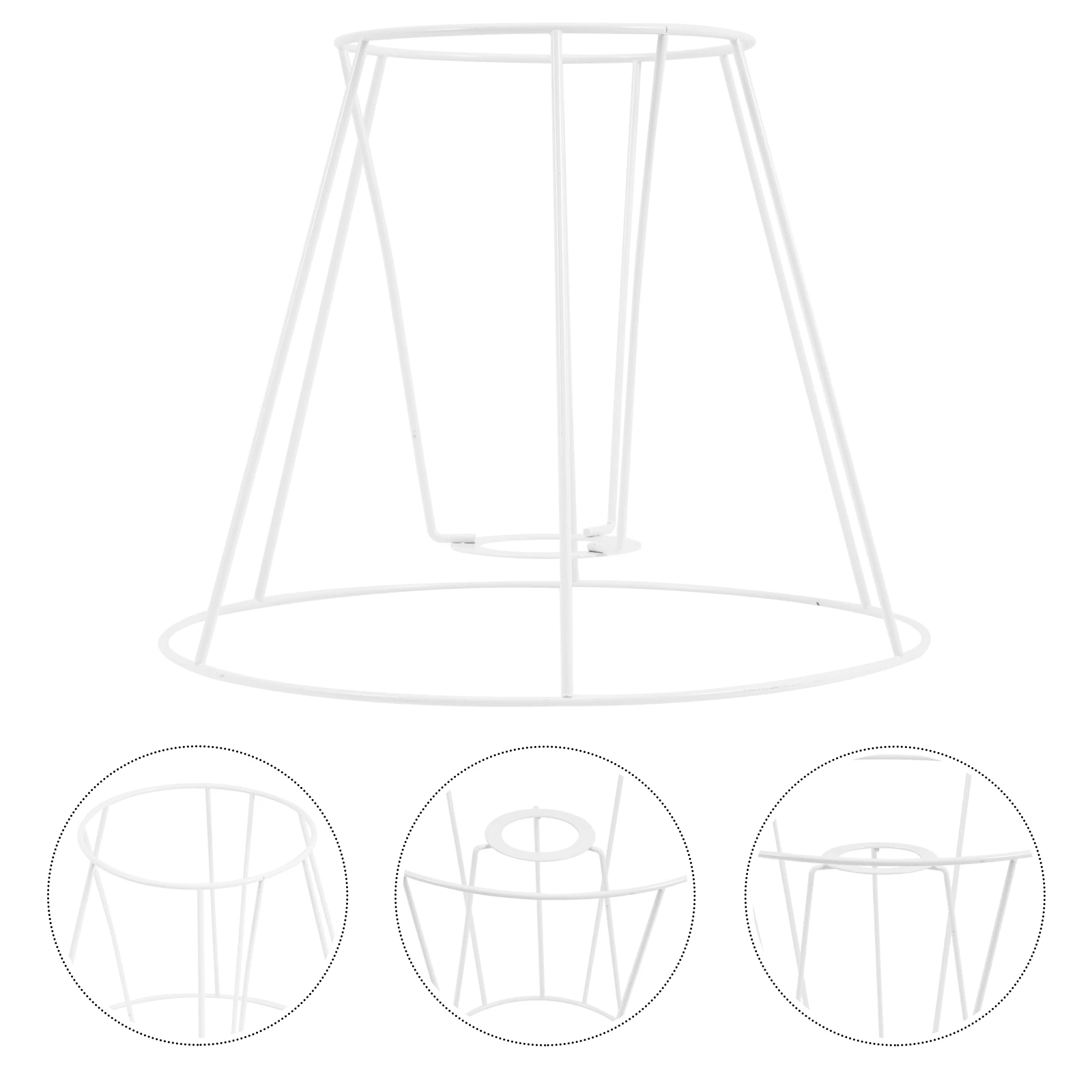 Sturdy Iron Lampshade Frame Round Metal Rack For Diy Table Lamp Wire Light Accessories Lampshade Holders Brackets Frame For Home