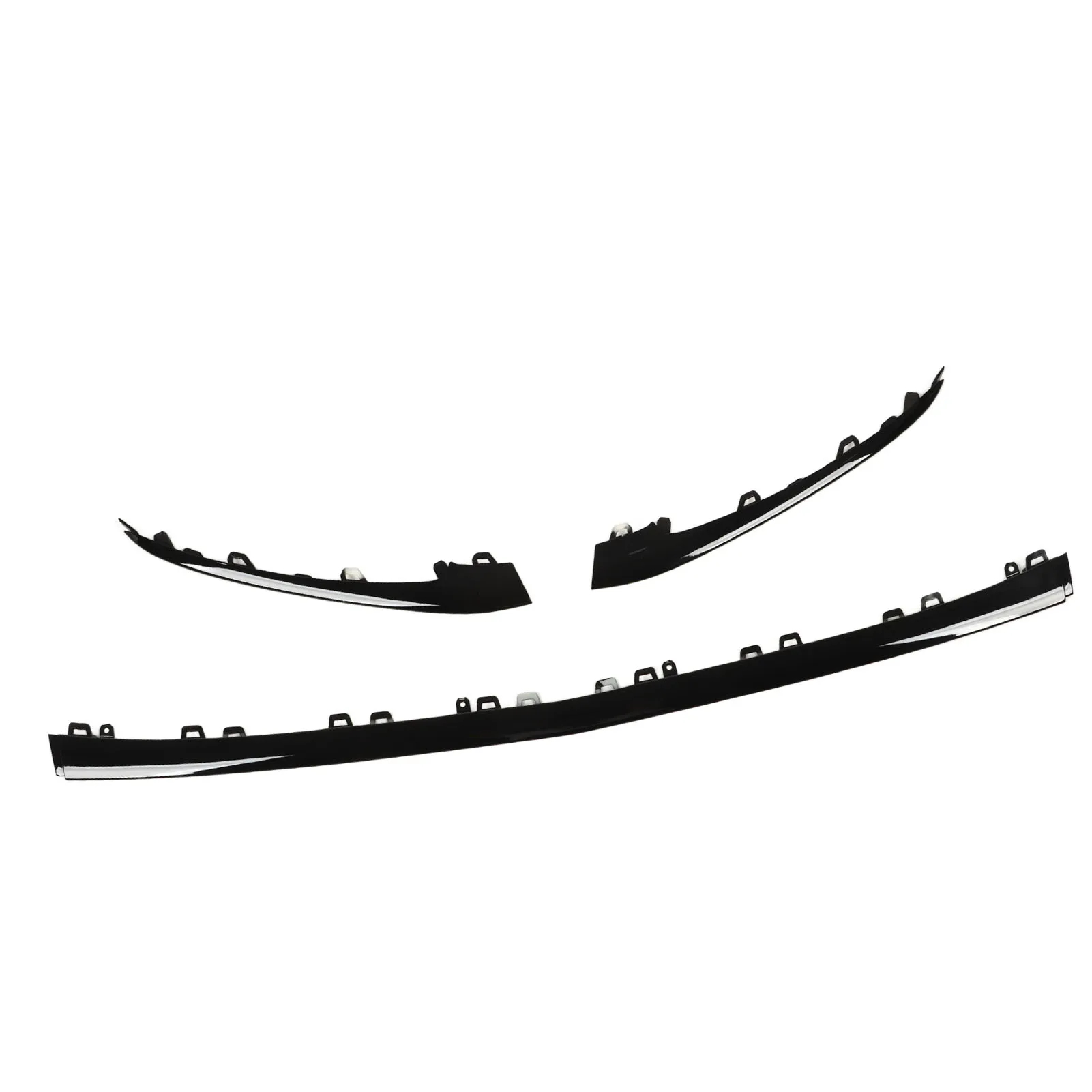 

Для Mercedes-Benz S-Class W222 AMG Line Facelift 2018-2020 3 шт. глянцевая черная нижняя накладка на передний бампер - сменный аксессуар