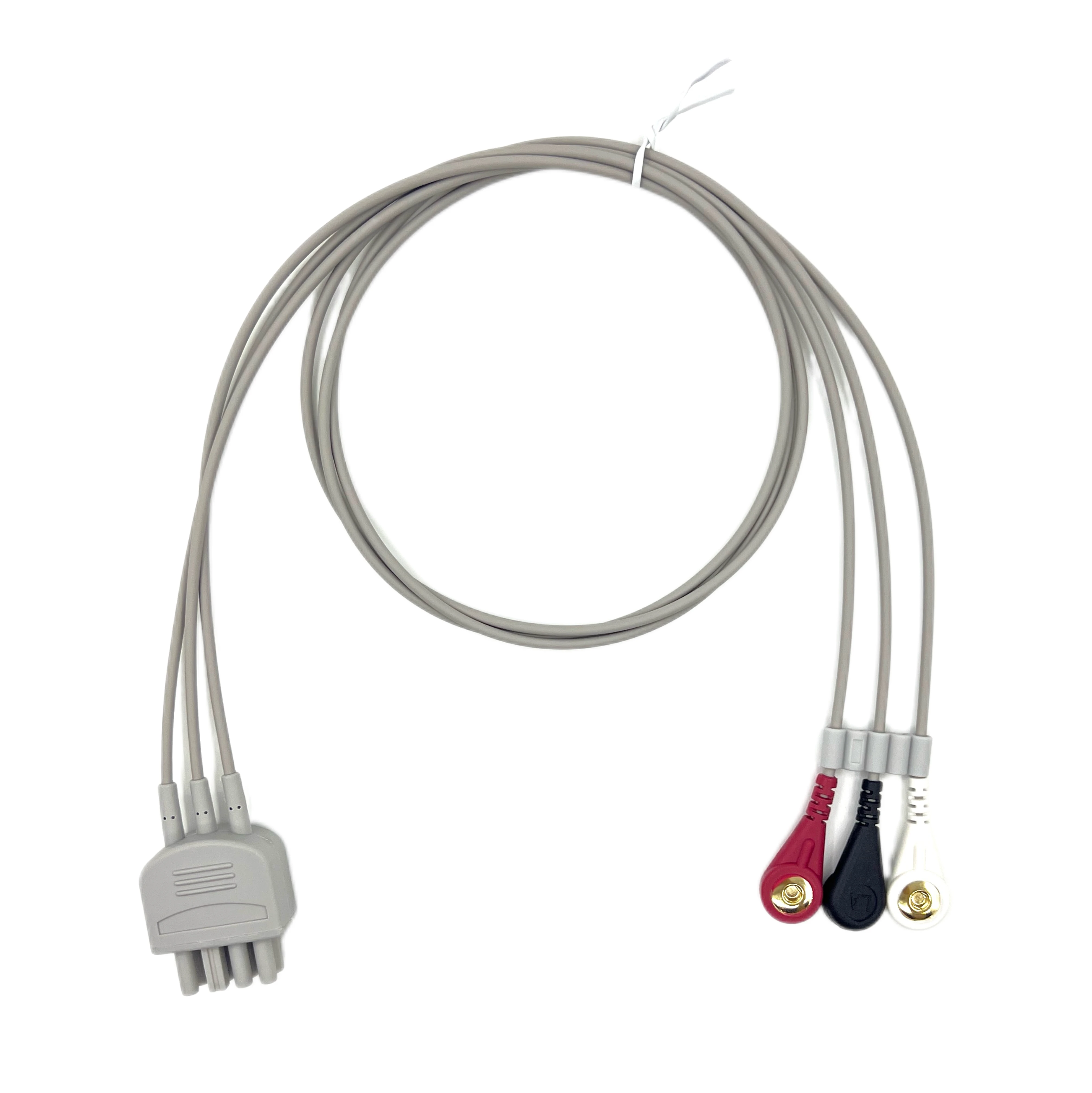 Compatible Nihons Kohdens 3 Lead ECG Cable Snap Type BR913P BR903P 0.9m Grey