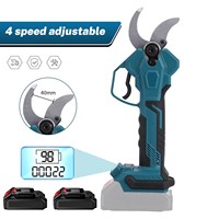 40mm Brushless Cordless Electric scissors Pruner pruning Shears Efficient Fruit Tree Bonsai Pruning Branche Cutter 2 Batteries