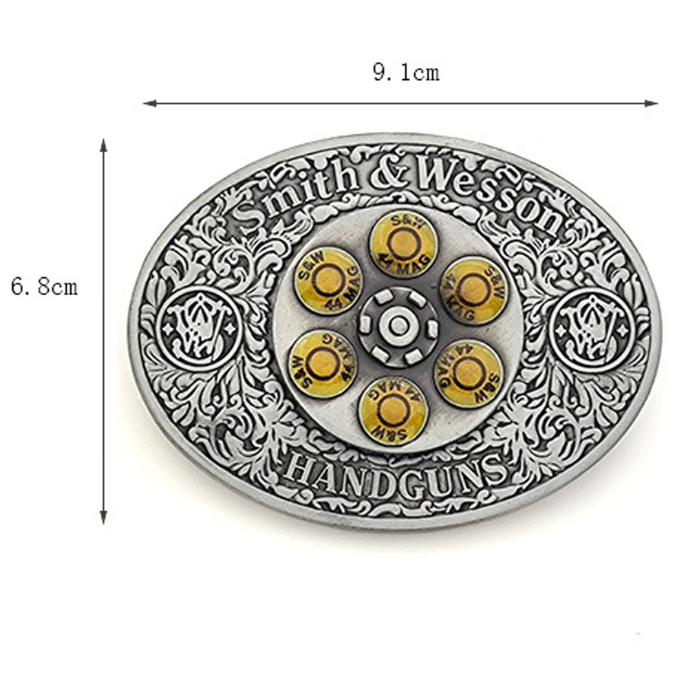 Oval Western Cowboys Pistol Wheel Model Design Men Belt Buckles 40mm Metal Evillas Para Cinturon Hombre Cheapify Dropshipping