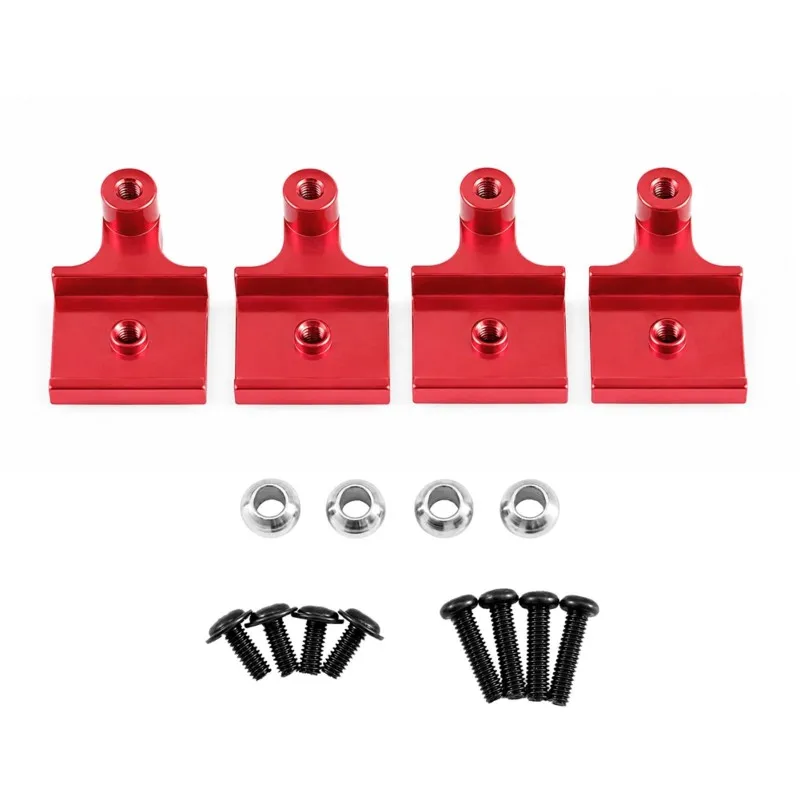 A49K-For WPL C64 For TOYOTA Hilux Compatible 4PCS 1/16 Scale Metal Shock Mount Bracket Front Rear Support Holder For RC Car
