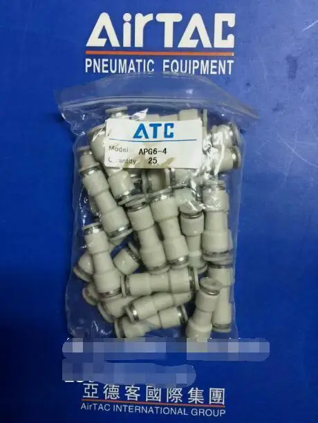 

25pcs/1Bag New AirTAC APG6-4 APG6 4 Fittings