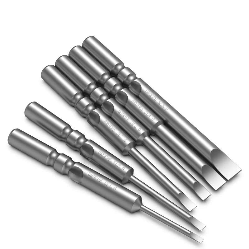 10PCS SL1.6-SL5.0 801 전기 드라이버 비트 5MM 라운드 핸들 강력한 자기 높은 경도 배치 헤드 비트 세트 도구