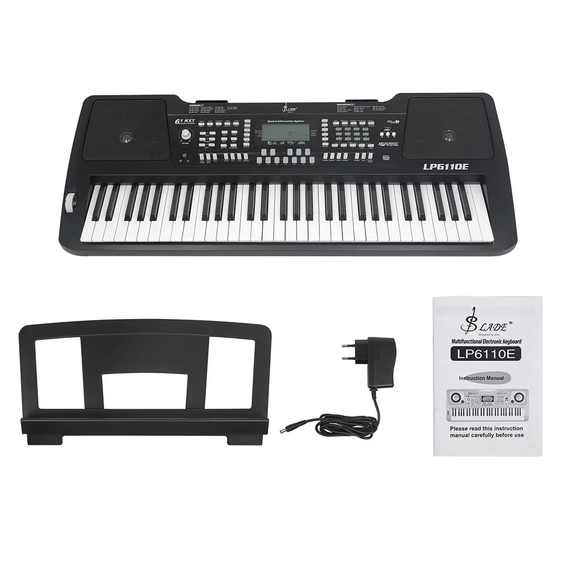 

61 Keys Electronic Keyboard Piano Portable Digital Music Key Board with Microphone Children Gift Musical Enlightenment