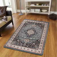 Traditional Turkish Area Rug, Medallion Carpet Bohemian Living Room Rug, Vintage Style Floor Decor, Washable Rug, Non Slip Rug