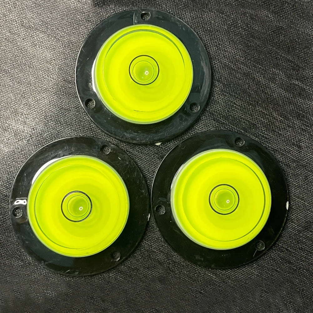3Pcs Green or White Optional, Base with Holes for Fixing, Bubble Level, Multi-Directional Level for Home Cameras, Tripods, Furniture, Wall Paintings, Measuring Instruments, Layout Tools, Etc
