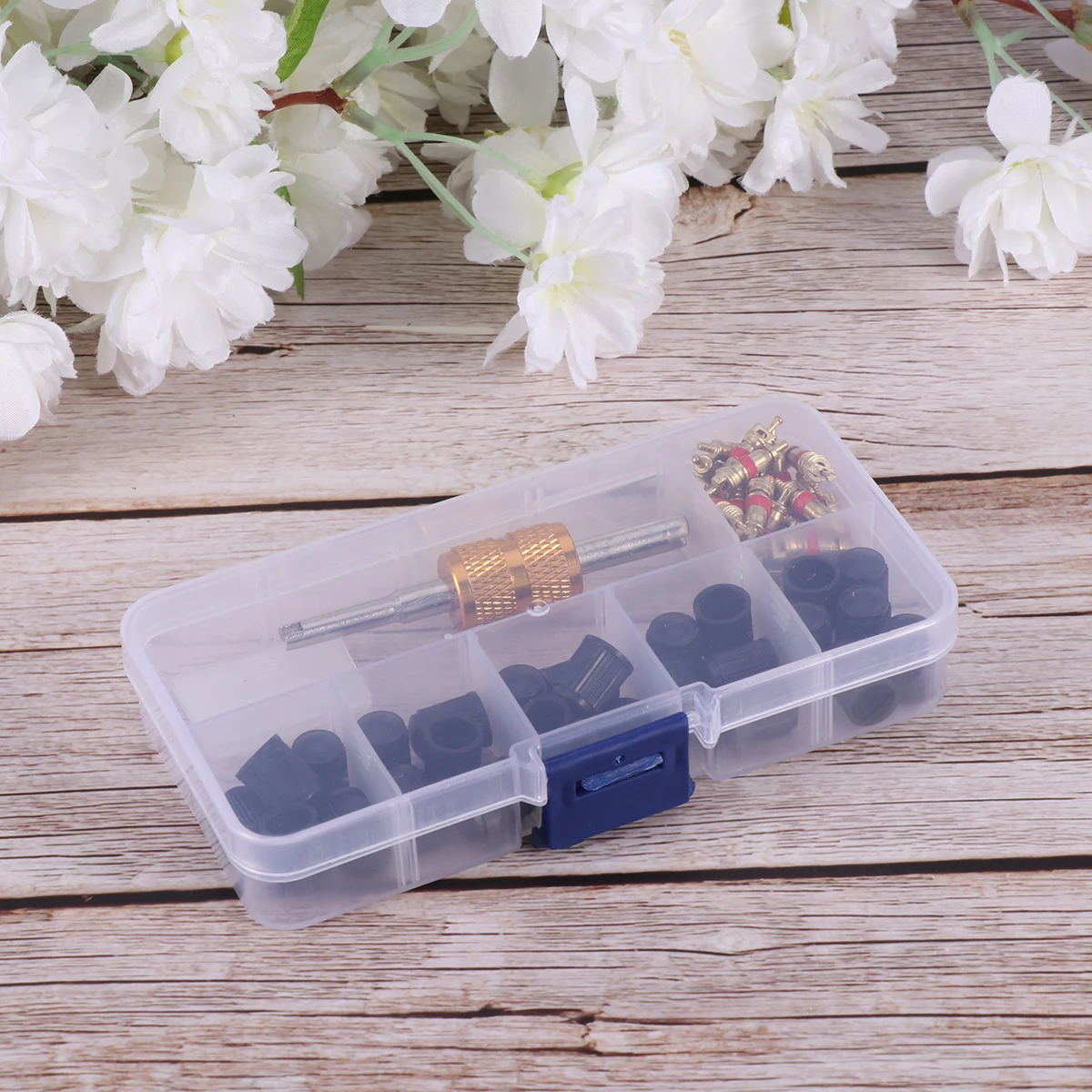 

61pcs Core Wrench Tire Core Removal Gas Nozzle Adjust Tool For Cars Trucks Bikes Tyre Repair Kit Air Conditioning Maintenance