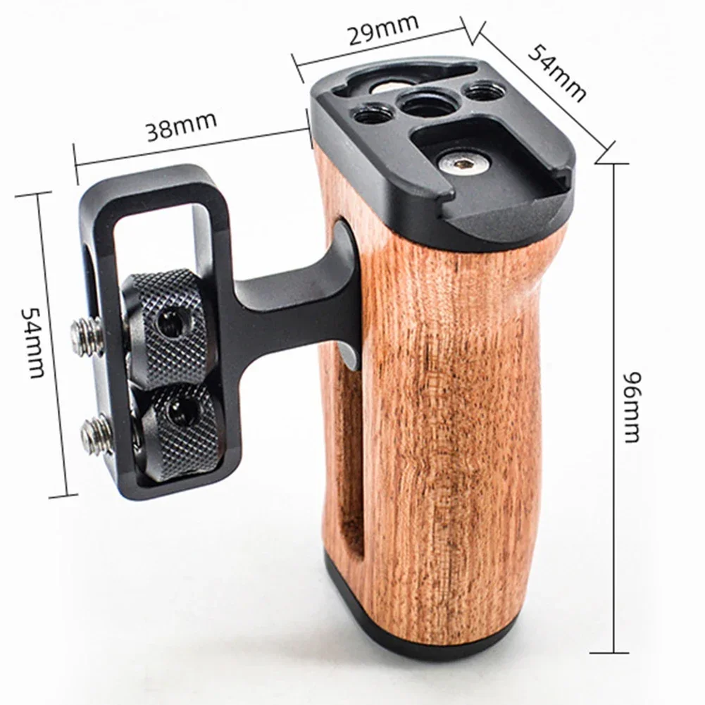 Universal DSLR Camera Cage Side Handle Ergonomic Design Camera Rabbit Cage Wooden Side Grip Handle SLR Photography Grip