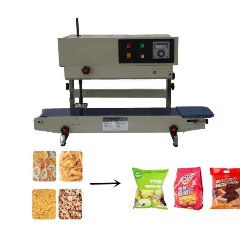 Fr-900 Automatic Vertical Plastic Film Bags Heat Sealing Machine Continuous Band Sealer Machine