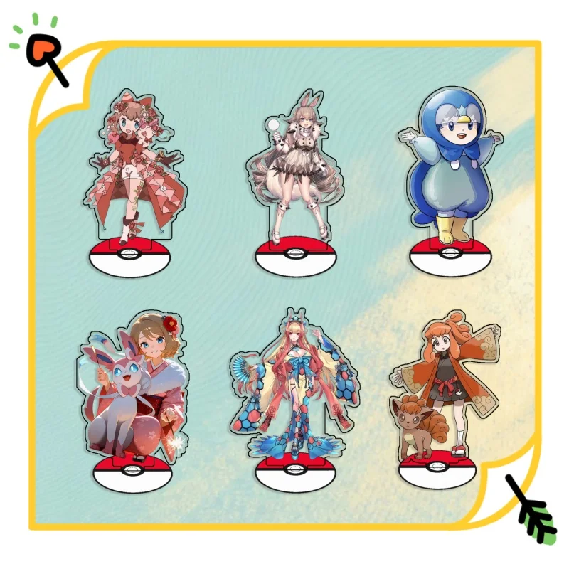 

Recycled Acrylic Standees for Pokemon Glaceon Sylveon Piplup Milotic Desk Decoration Decorative Creativity Cute Gift 15cm