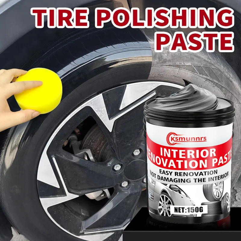 

Многоцелевой воск для полировки шин, 150 г — формула без химикатов, эффект глубокого черного блеска, длительная защита, подходит для Ca