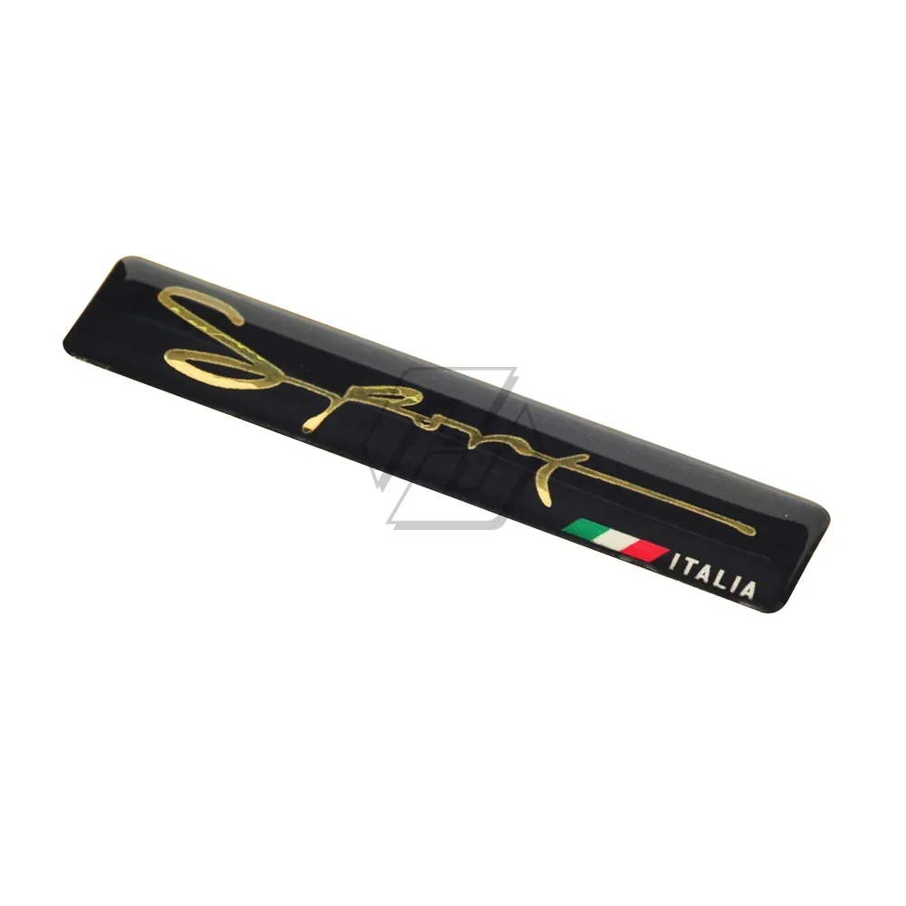 3D Black Motorcycle Tank Decals Italy Sport Italia Stickers Case for Aprilia Ducati  Kawasaki Honda Yamaha Vespa