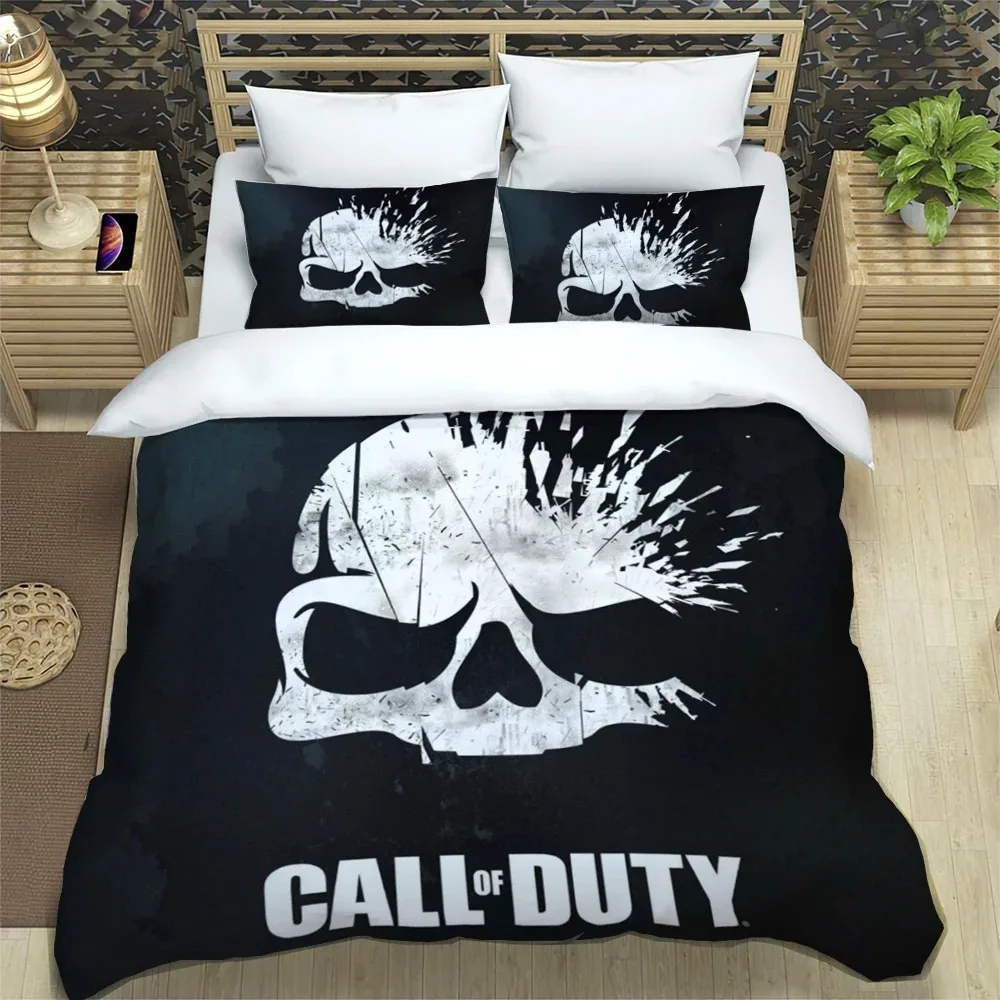

Call Of Duty Game Duvet Cover Pillowcase Bedding Set COD Game Adult Boys Girls Bedroom Decoration Gift Single Double Size