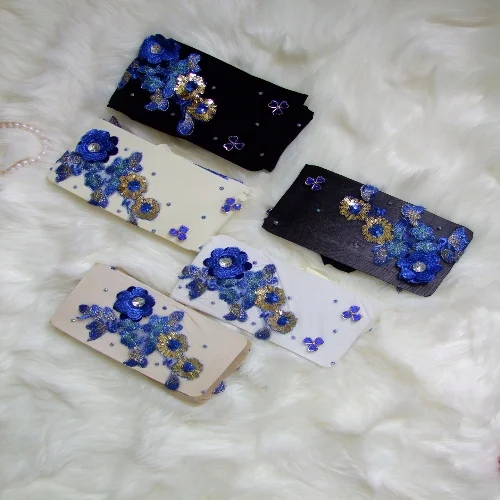 Original and personalized handmade stockings, heavy industry style flower embroidery sequin rhinestone patch pantyhose