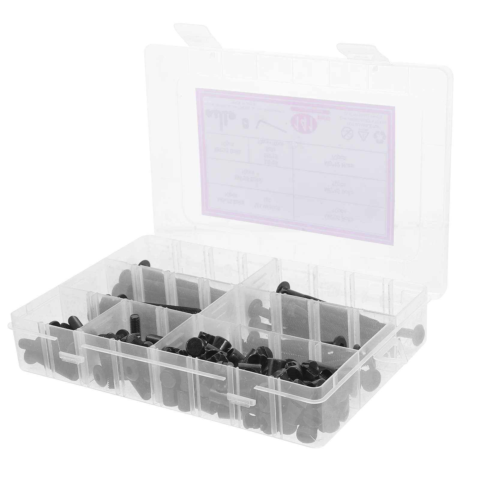 

14 s Screw Kit Black Bed Chair Furniture Replacement Nuts Bolts Assortment Hardware Set Cribs Rail Fasteners Wood Repair