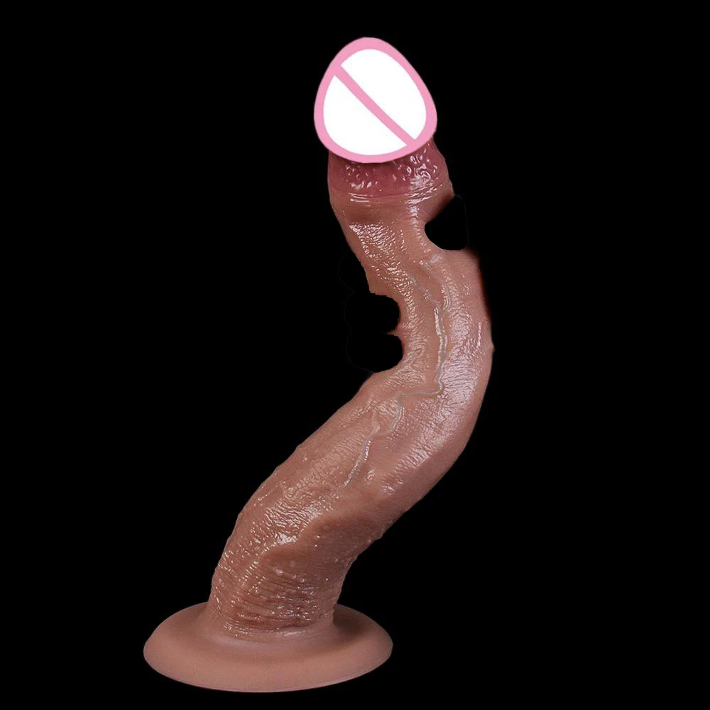 35CM Long Dildo Realistic Snake Shape Dick Single Layer Silicone Big Penis Soft Anal Sex Toy Suction Cup for Women Vagina Orgasm 4