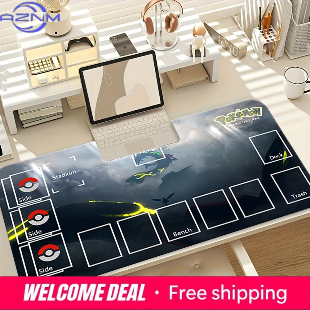 Dark Night Rayquaza Pokemon TCG Playmat - Alfombrilla de ratón grande antideslizante para juegos de mesa