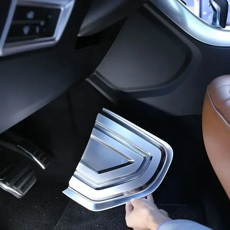 

For Land Rover Range Rover Sport 2014-2022 ABS Silver Car Console Side U Shape Panel Cover Trim Interior Car Accessories