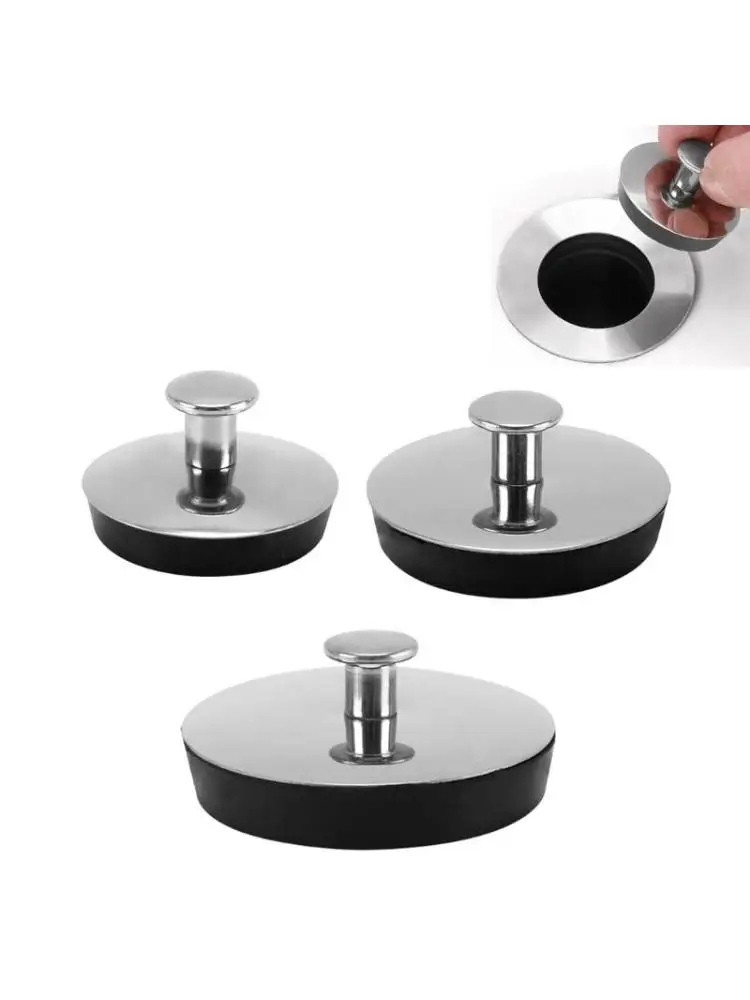 

Stainless Steel Sink Plug Durable Drain Stopper Universal Bath Plug Sink Wash Basin Water Stopper for Bathtub Bathroom