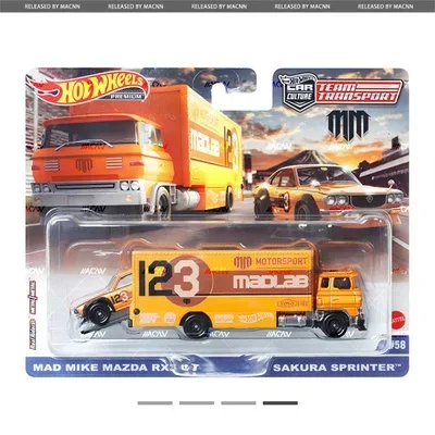 Подлинные Hot Wheels Premium Car Culture Team Transport 1:64 для мальчиков литые игрушки Mercedes Benz Fleet Street Porsche Euro Hauler Gift