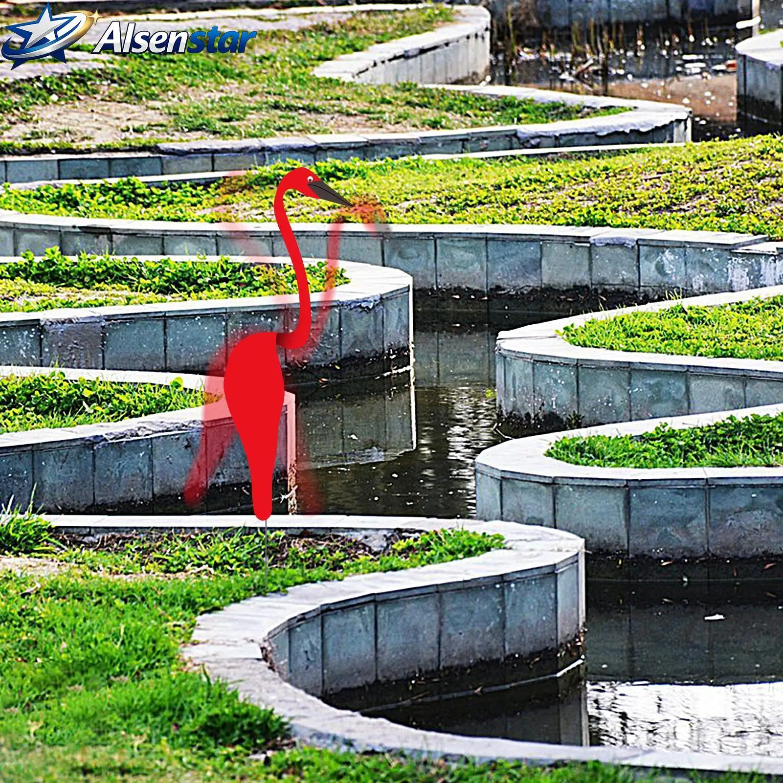 2Pcs Flamingo Wind Spinner Garden Metal Art Wind Spinner Garden Flamingo Wind Swirl Bird Metal Lawn Garden Art Decoration - view 4