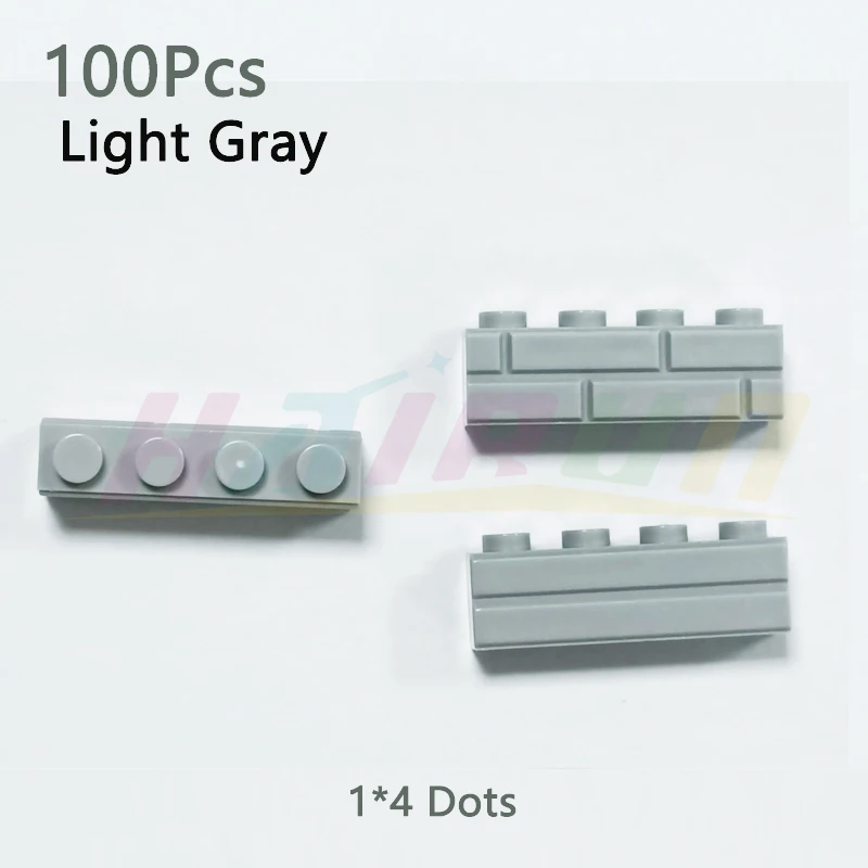 hairun 100Pcs Baustein Simulation Stadt MOC Wand Ziegel Baustein Modell Gebäude Zubehör Burg Bau Kinder Spielzeug 5