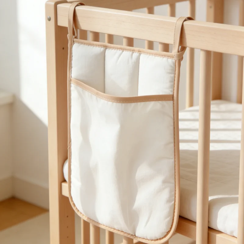 Crib Hanging Bag Diaper Storage Infant Bedside Organization Bag Multifunction Convenient Cot Bed Baby bed storage hanging bag