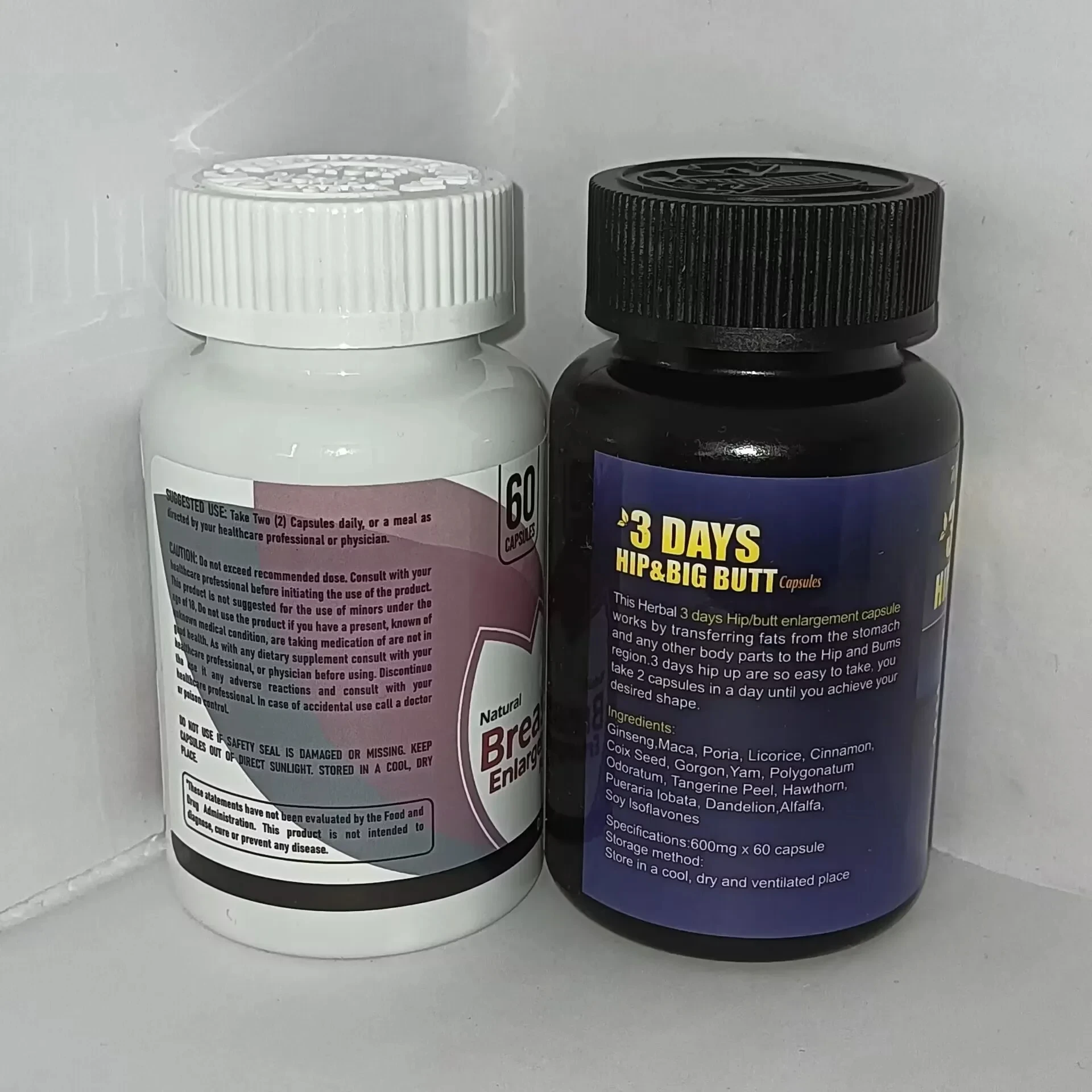 1 set plump buttocks capsules+breast ment capsules health food