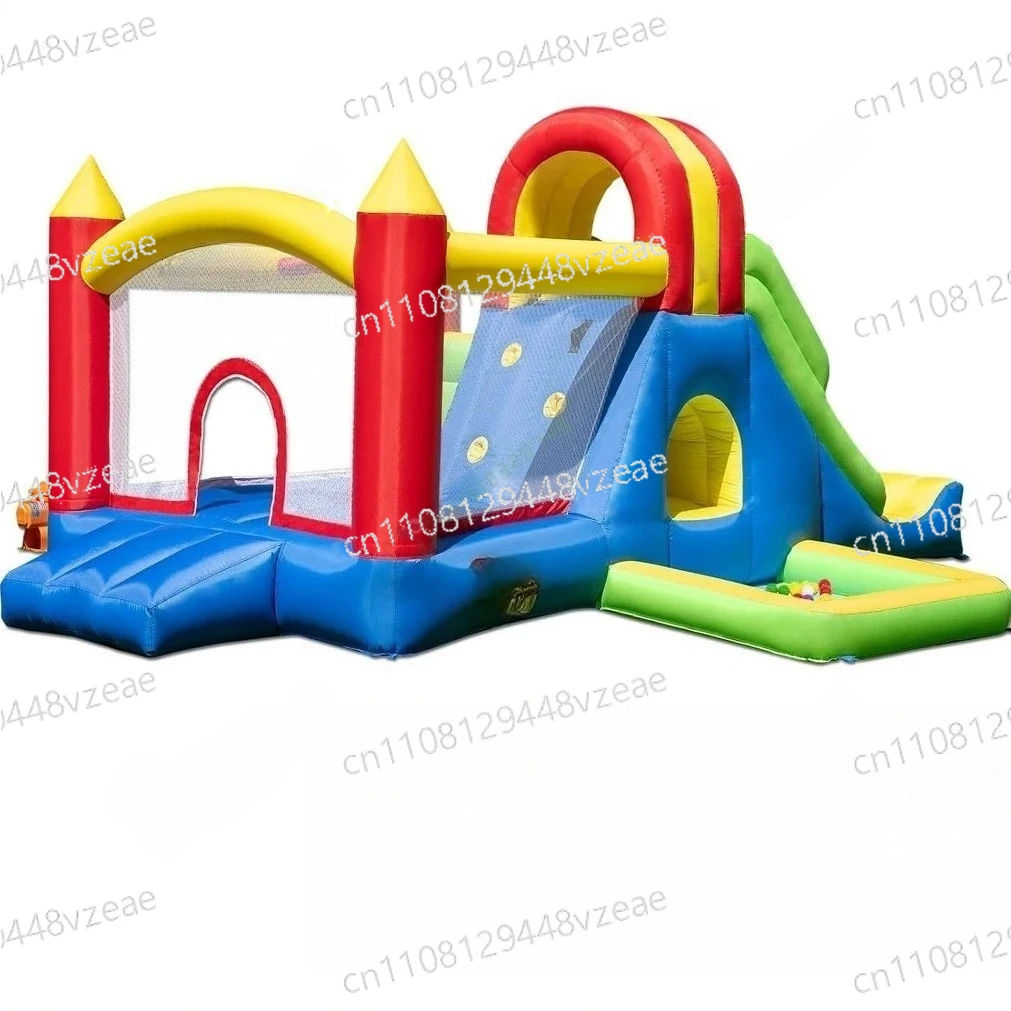 House Bounce Water Spray Oxford Fabric for Children Garden Kids Inflatable Bouncer Castle with Slide, Outdoor Jumping