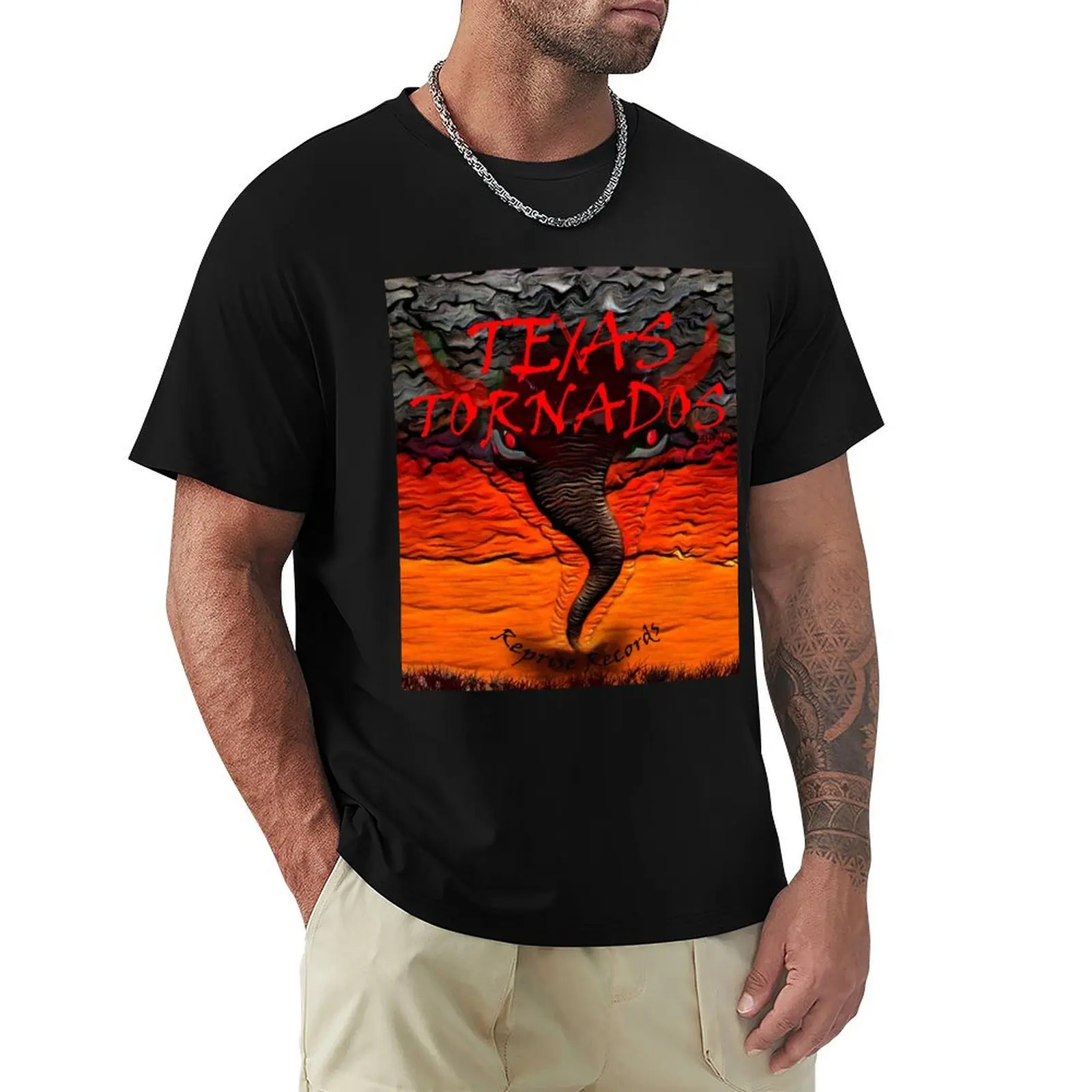 Texas Tornados band artwork C T-Shirt Street Art Print Tee Shirt