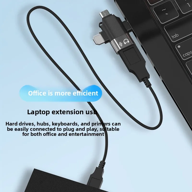 3 in 1 OTG Adapter USB 3.0 to Micro USB Type-C Lightning Converter for iPhone Xiaomi Samsung Mouse Keyboard U Disk Flash Drive