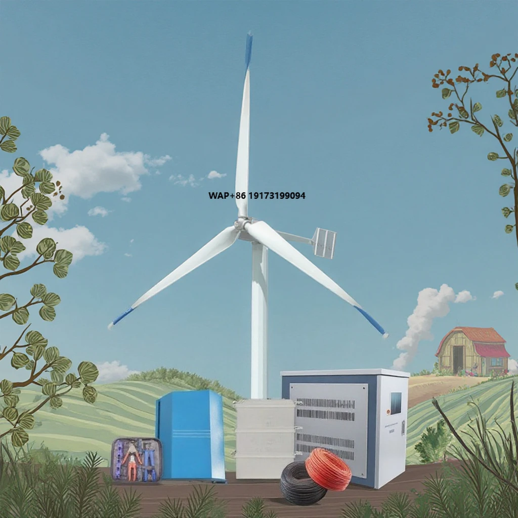 48V Wind Turbine Generator 5kw 3KW 2KW SINGLE Three PHASE 10000W 10KW Domestic Horizontal  Wind Turbine System Power Production