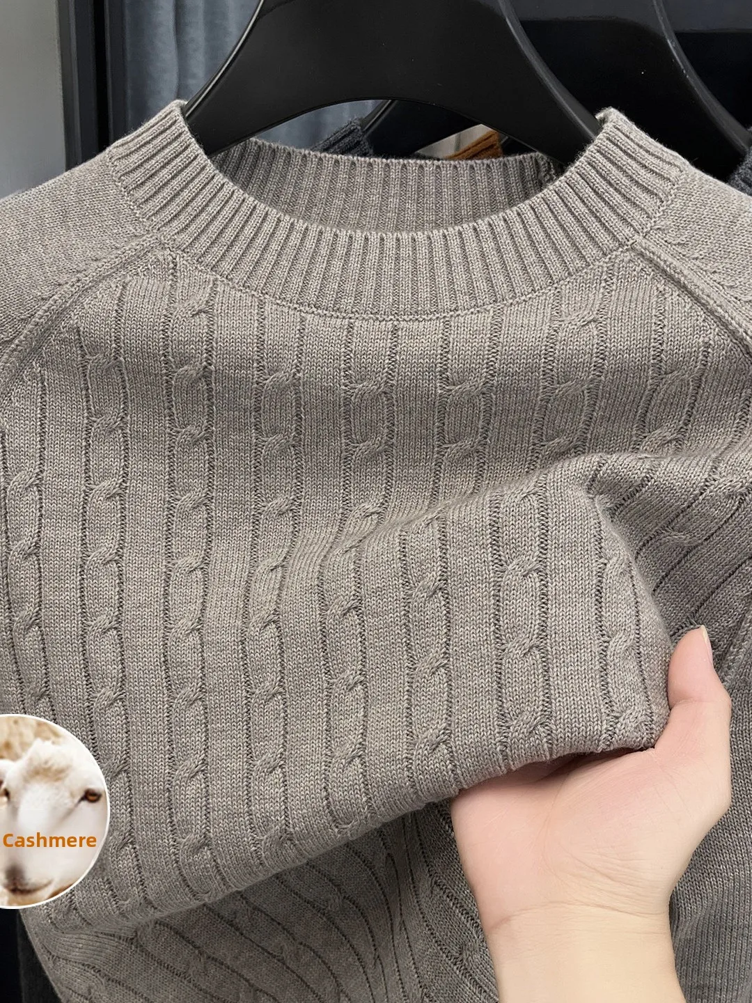 

Мужской вязаный свитер премиум-класса с круглым вырезом, повседневный, комфортный, осенне-зимний, модный, из мягкой шерстяной смеси, базовый стиль для взрослых, на все сезоны