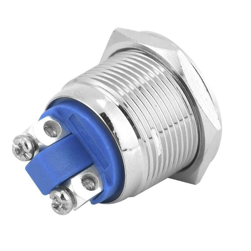 Waterproof 19mm Boat Starter Switch Metal Momentary Push Button IP67 Self Reset for Automotive and Marine Applications