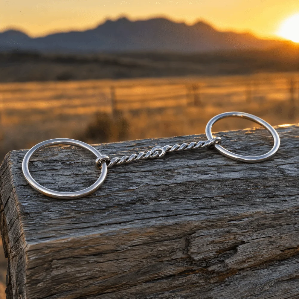 Stainless Steel Professional Snaffle Bit Lightweight Rust Resistant Horse Mouth Bit 295MM Smooth Sliding Action