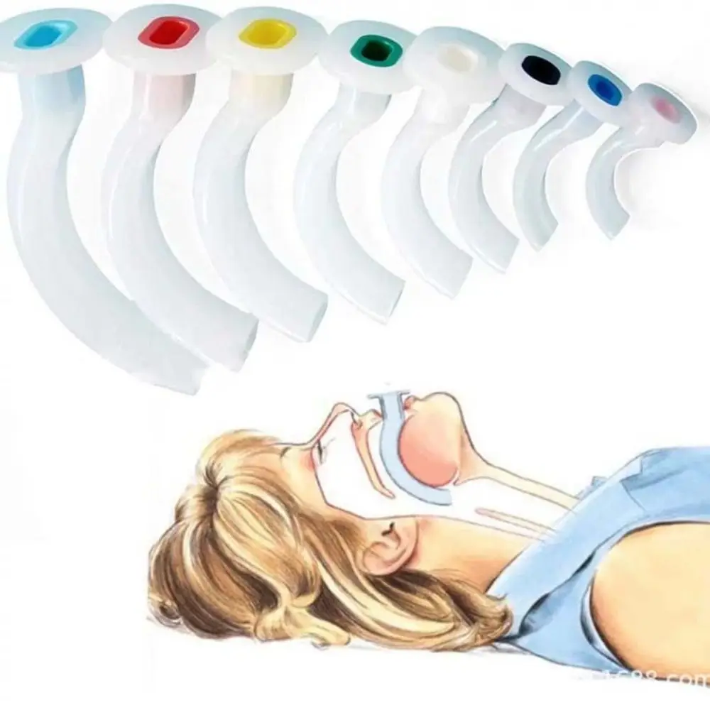

Oropharyngeal Airway Disposable Airway Tube Oral Air Way Color Coded Air Tube Guide Reduced Trauma Assistance Mixed Airway Tube