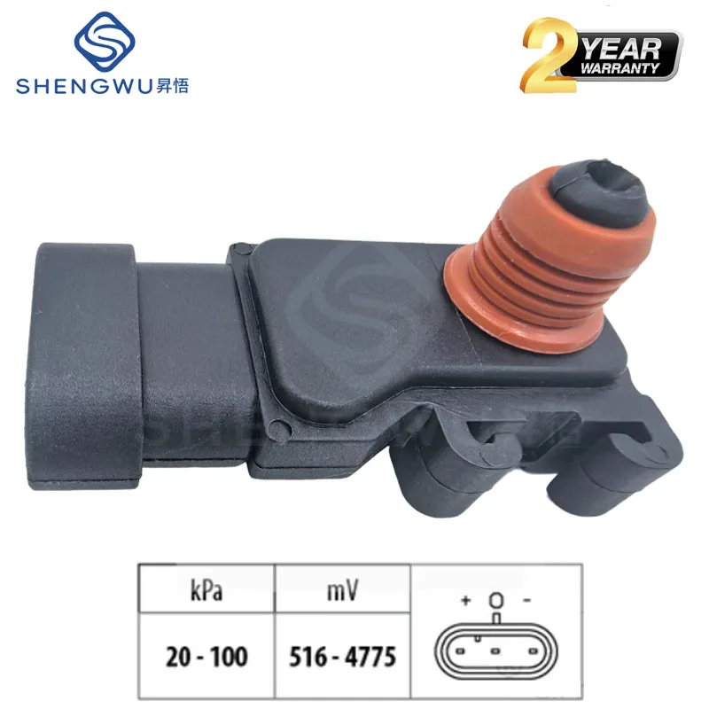 Sensor de Presión Absoluta del Colector (MAP) de 1 Bar para Renault, VAUXHALL, OPEL, SAAB, ISUZU, FIAT, GMC 7700106644 71739292 16212460 1235046