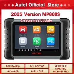 Autel MaxiPRO MP808S narzędzia diagnostyczne dwukierunkowe sterowanie OBD2 profesjonalny skaner samochodowy kodowanie ECU PK MK808BT PRO