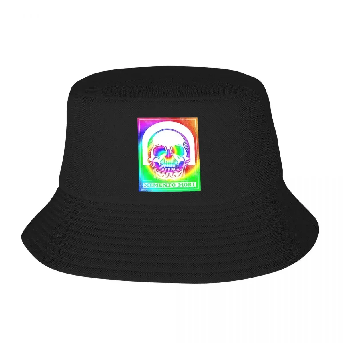 Memento Mori Skull Witchy (Tie Dye) Bucket Hats Panama For Kids Bob Hats Autumn Fisherman Hats Summer Beach Fishing Unisex Caps