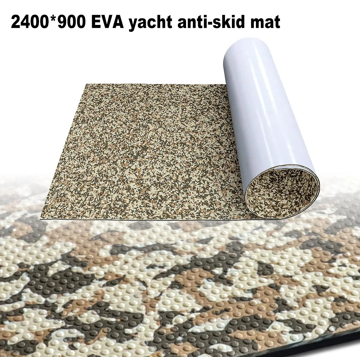 2400 * 900 EVA yacht anti slip mat with hot pressed circular dot pattern on surfboard and motorboat self cutting mat