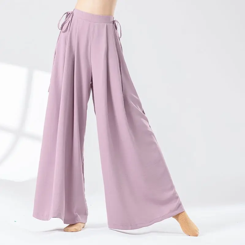 

Тренировочные брюки для современных танцев, прямые брюки с высокой талией, повседневные длинные брюки, женские однотонные свободные брюки, универсальные с высокой талией