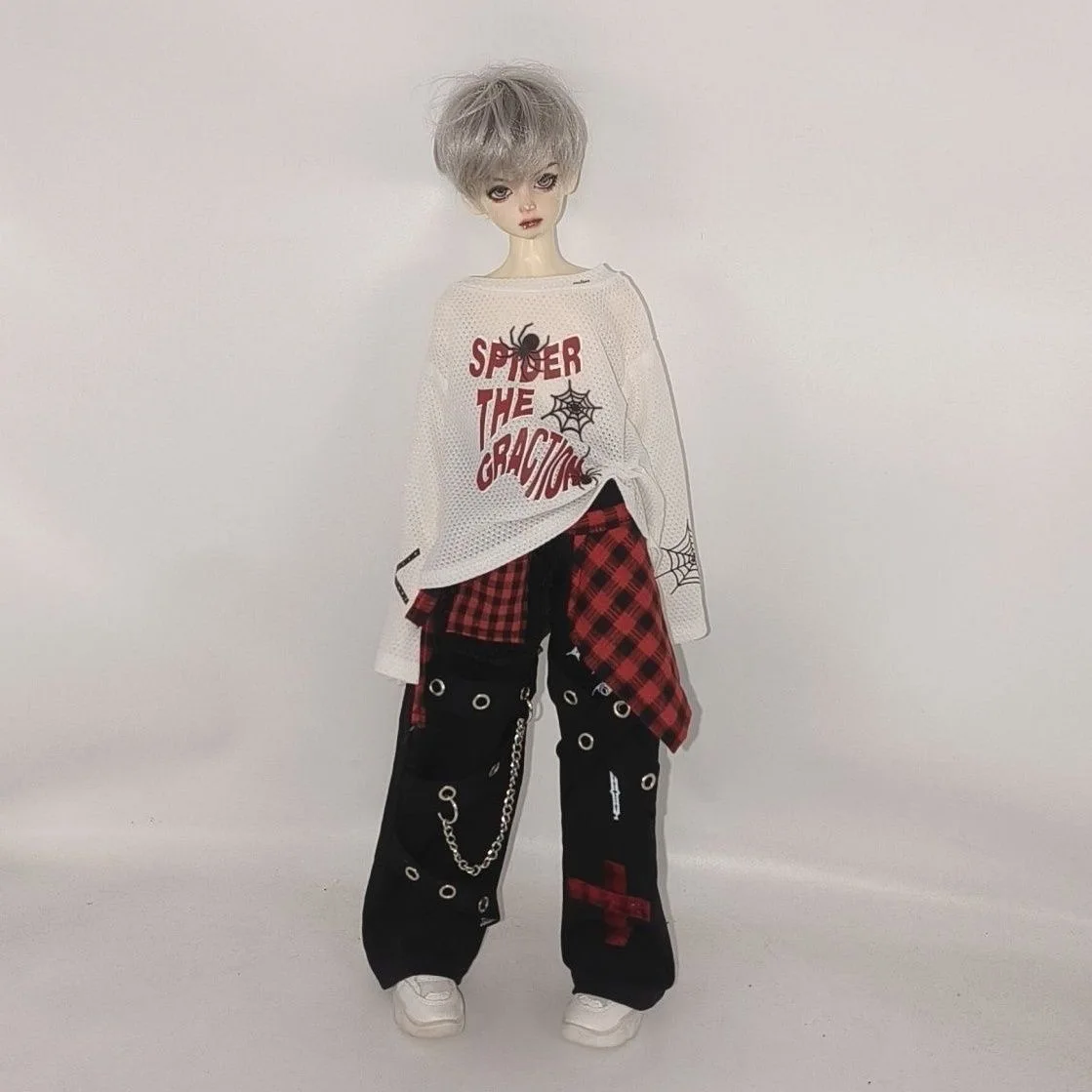 

Одежда для куклы BJD подходит для брюк Runaway Abi размера 1/4 с тонкой рубашкой и шторками, комплект одежды, аксессуары для кукол (3 очки)