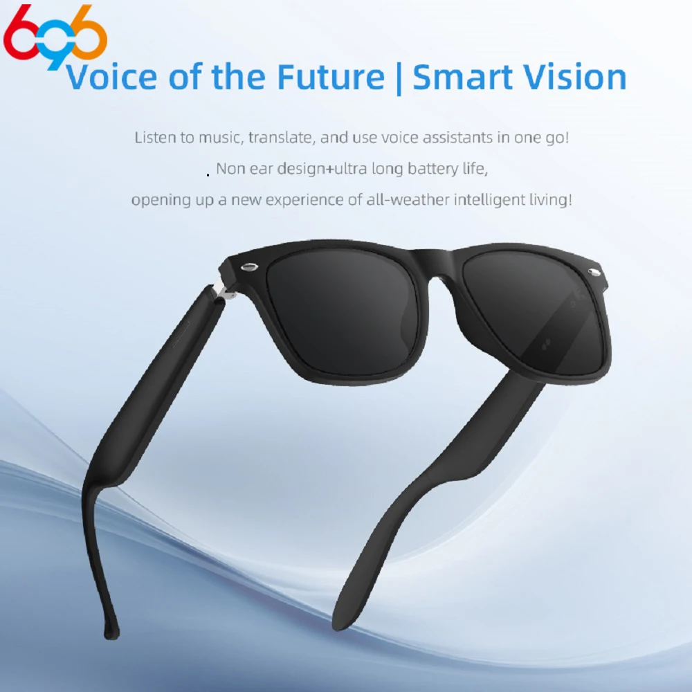 

AI Translation Smart Glasses Men 2 In 1 UV Protection Portable Polarized Anti-blue Light Sunglasses Woman Voice Assistant Music