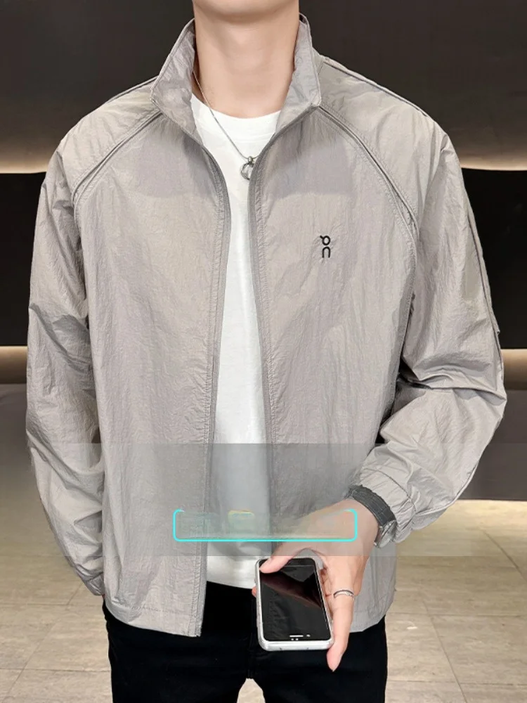 

Paul Мужская летняя солнцезащитная одежда из ледяного шелка с воротником-стойкой, легкий носимый удобный топ Faion Urban Sle Poly...