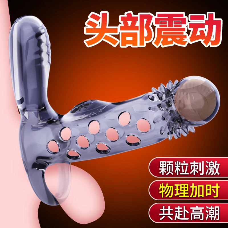 Pumps & Enlargers Condoms Male Penis Extension Sleeves Sperm Lock Cock Ring Dildo Cover Adult Sex Toys For Men Delay Ejaculation