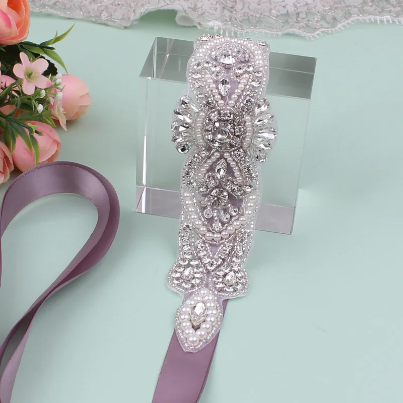 Cintura da sposa in cristallo argento per donna Elegante cintura per abito da sposa con pietre Nuovi accessori per abiti da cintura da sposa con perle di strass