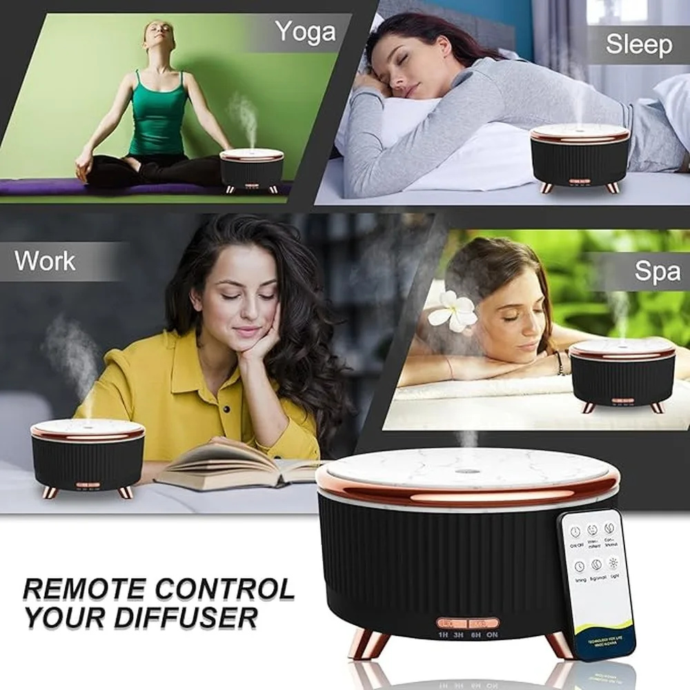 Apotheke Black Diffuser Essential Oil Diffuser Stylish Humidifier Turn Home Into Relaxing Sanctuary