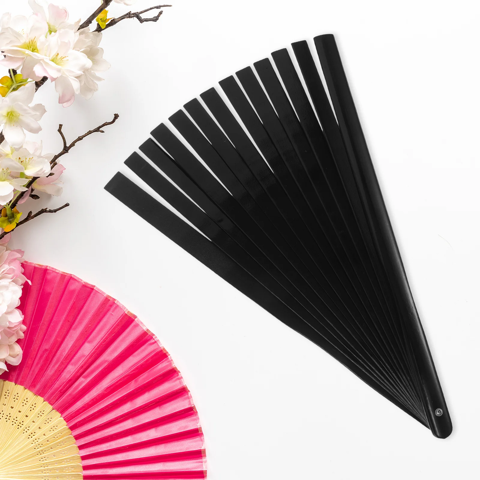 

DIY Folding Fan Frame Bamboo Handheld Craft Ribs Smooth Foldable Design for Art Display Home Decoration Wall Hanging Lightweight