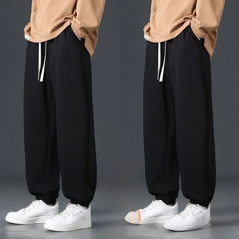 

Men's Fce Lined Pants Autumn Winter New Sle Warm Large Size Cuffed Loose Versatile Color Trendy Casual Long Trousers